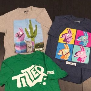 Fortnite Boys T-Shirts (3 Shirts)